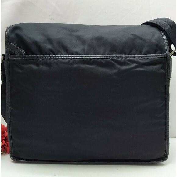 Prada Messenger Tessuto Black Nylon Large Crossbody Shoulder Bag - Made in Italy - Picture 2 of 12